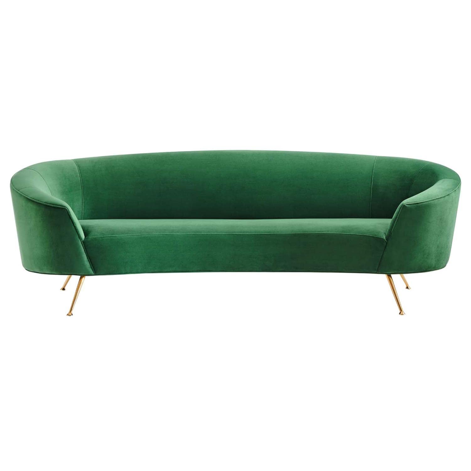 Modway Marchesa Upholstered Velvet Sofa With Emerald Finish Eei-5015-Eme